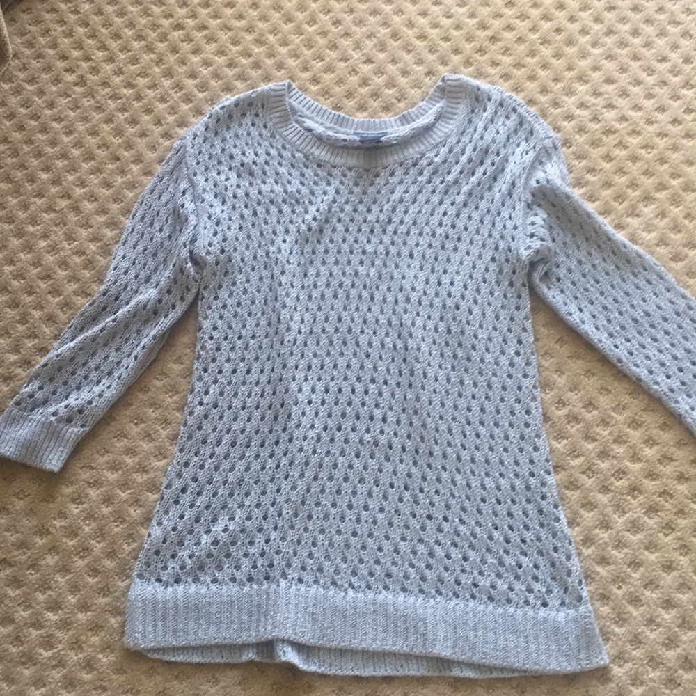 Silver Ann Taylor see-through sweater